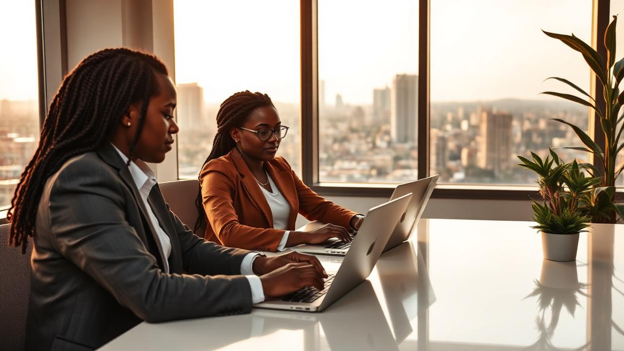 Ethiopian business professionals using cloud computing services